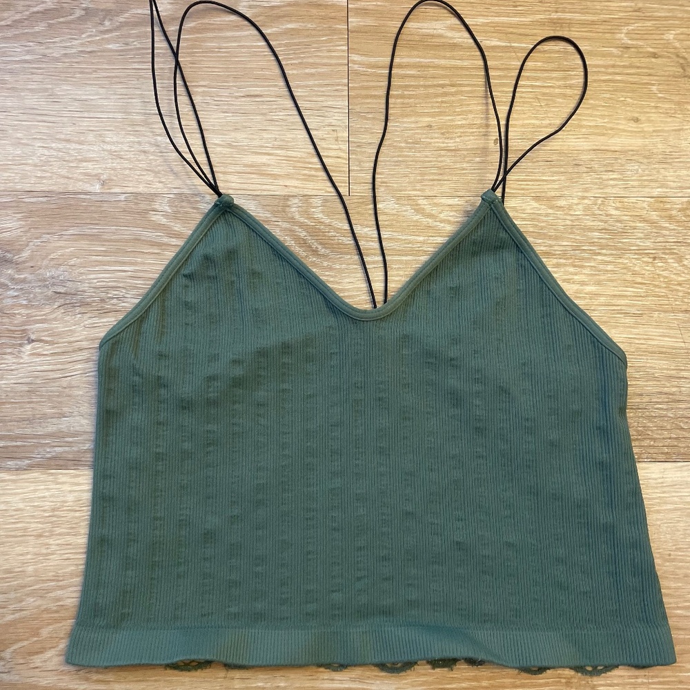 Spaghetti strapped tank top